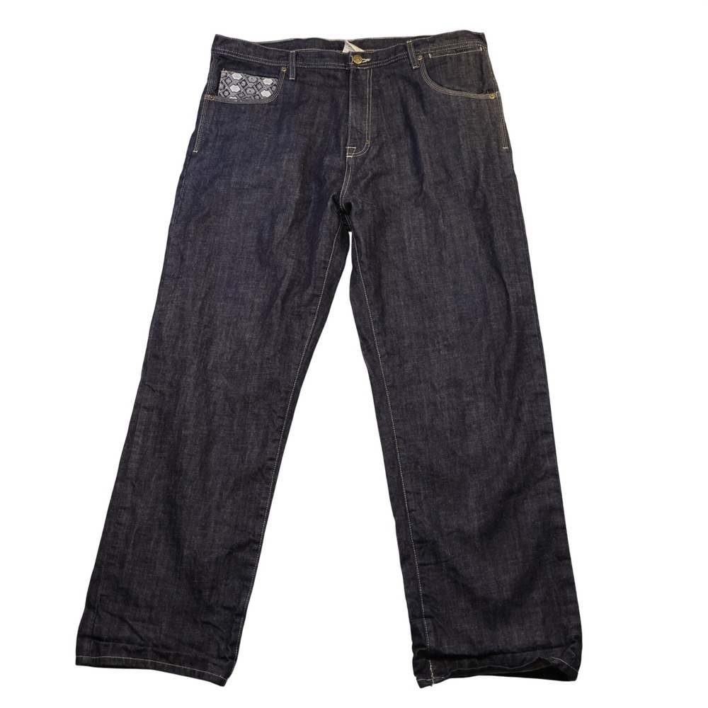 G-Unit Mens 40x34 Jeans Dark Wash Patterned Pockets Streetwear Y2K Denim Pants